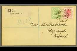 ORANGE RIVER COLONY 1908 Registered Cover From Rouxville To Holland (address Overwritten) Franked Ed VII ½d Green And Sc - Ohne Zuordnung