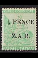 VRYBURG 1899 "½ PENCE Z.A.R." On Halfpenny Green (surcharged COGH), SG 1, Fine Mint For More Images, Please Visit Http:/ - Ohne Zuordnung