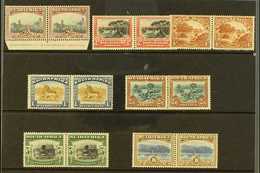 1927-30 Pictorials Complete Set, SG 34/39, Very Fine Mint Horizontal Pairs, Very Fresh & Attractive. (7 Pairs = 16 Stamp - Non Classificati