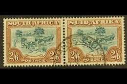 1930-44 2s.6d Green And Brown, SG 49, Fine Cds Used Horizontal Pair. For More Images, Please Visit Http://www.sandafayre - Non Classés