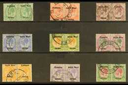 1923-26 KGV Fine Used Definitive Set To 2s6d, Setting  III, SG 16/24, In Correct Units / Horizontal Pairs. Useful Range  - Africa Del Sud-Ovest (1923-1990)