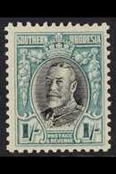 1931 1s Black And Greenish Blue, Perf 11½, Geo V, SG 23a, Very Fine Mint. For More Images, Please Visit Http://www.sanda - Rhodesia Del Sud (...-1964)