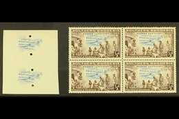 1953 ½d Cecil Rhodes, As SG 71,  Imperf Vertical Punched Imperf Plate Proof Of The Central Design In Issued Colour. For  - Rhodesia Del Sud (...-1964)