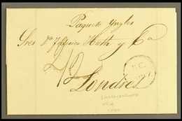 1846 (1 May) EL Endorsed "2/2" Manuscript Rate Containing Rather Splendid Multi- Signed Printed Bank Letter, Sent To Lon - Other & Unclassified