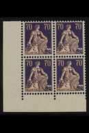 1921-1934 70c Buff & Violet, Smooth Gum, Mi 171x, SG 243, CORNER BLOCK OF 4, Never Hinged Mint (4 Stamps) For More Image - Sonstige & Ohne Zuordnung