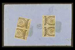 1876 "OTTOMANS" COVER 10pa Black & Mauve (SG 82) X2 Pairs On Cover Addressed In Arabic, Tied By Indistinct Square Seal P - Altri & Non Classificati