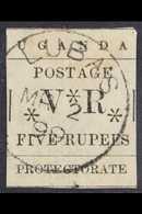 1896 5r Black Type Set, SG 61, Very Fine Used With "Lubas MR 2 99" Cds. Scarce Stamp  For More Images, Please Visit Http - Uganda (...-1962)