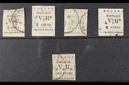1896 Thick Numeral Set To 1r Less 8a, SG 55 - 60  (no 59), Good To Very Fine Used. (5 Stamps) For More Images, Please Vi - Uganda (...-1962)