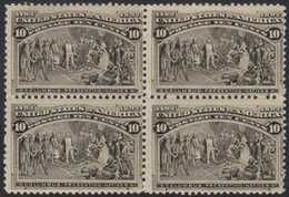 1893 Columbian Exposition 10c Black Brown (Sc 237, SG 242a) Fine Fresh Mint BLOCK OF FOUR, The Two Lower Stamps NEVER HI - Autres & Non Classés