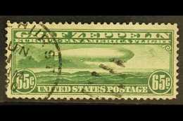 1930 AIR Graf Zeppelin 65c Green (Sc C13, SG A687) Very Fine Used. For More Images, Please Visit Http://www.sandafayre.c - Altri & Non Classificati