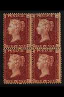 1864-79 1d Red Plate 201, BLOCK OF FOUR (letters AB To BC), SG 44, Fine Mint, Lower Pair Never Hinged, Couple Of Split P - Sonstige & Ohne Zuordnung