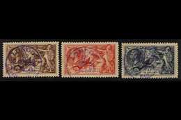 1934 Re-engraved Seahorses Set, SG 450/452, Each With Neat Violet London F.S. Air Mail Cds, A Scarce And Unusual Set. (3 - Unclassified