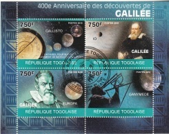Togo 2010 Mi. 3489/3492  400th Anniv. Des Decouvertes De Galileo Galilei  CTO Perf. Callisto Ganimede - Afrique