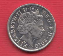 F7785 / 2010 - 5 FIVE PENCE , Elizabeth II D.G. , Great Britain Grande-Bretagne , Coins Munzen Monnaies Monete - 5 Pence & 5 New Pence