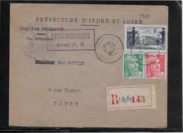 France - Lettre Recommandée - 1921-1960: Moderne