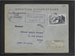 France - Lettre Recommandée - 1921-1960: Période Moderne