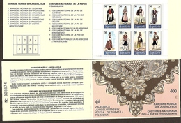 Yugoslavia 1986 Yugoslav National Costumes, Booklet, MNH (**) Michel 2159-2166 - Libretti