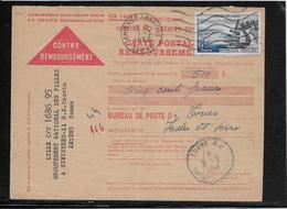 France - Carte Contre Remboursement - 1921-1960: Modern Period