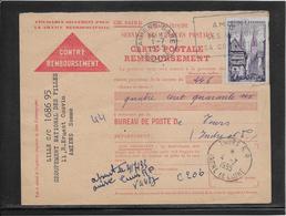 France - Carte Contre Remboursement - 1921-1960: Moderne