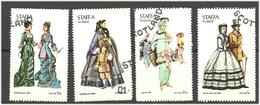 Great Britain - Staffa Scotland, 1972 Dresses, Four Stamps, Cancelled - Local Issues