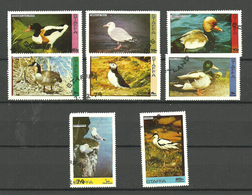 Great Britain - Staffa Scotland, 1974 Birds - Set 8 Different Birds, Cancelled - Local Issues