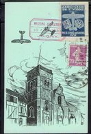 Fr - 1932 - Fêtes Aériennes De L'Yonne - Joigny Sur Carte Postale - Cachets Du Meeting + Vignette Aéroclub De L'Yonne - - 1927-1959 Storia Postale