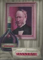 ARMAGNAC JANNEAU (CONDOM GERS) FONDE EN 1851 CARTON TOLE PRESENTOIR PUBLICITAIRE ANCIEN - Altri & Non Classificati