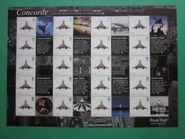 2009 ROYAL MAIL THE 40th ANNIVERSARY OF THE FIRST FLIGHT OF CONCORDE GENERIC SMILERS SHEET. #SS0059 - Timbres Personnalisés