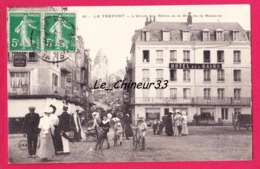 76 - LE TREPORT--L'Hotel Des Bains Et La Rue De La Batterie---animé - Le Treport