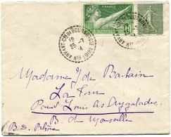 FRANCE THEME JEUX OLYMPIQUES LETTRE DEPART ARVANT-Cne DE BOURNONCLE 25-7-24 Hte LOIRE POUR LA FRANCE - Verano 1924: Paris