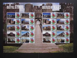 2010 ROYAL MAIL CASTLES OF WALES GENERIC SMILERS SHEET. #SS0068 - Personalisierte Briefmarken