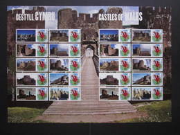 2010 ROYAL MAIL CASTLES OF WALES GENERIC SMILERS SHEET. #SS0068 - Francobolli Personalizzati