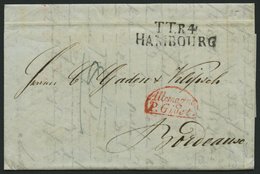 HAMBURG - THURN UND TAXISCHES O.P.A. 1835, TT.R.4 HAMBOURG, L2 Auf Brief Nach Bordeaux, Transitstempel ALLEMAGNE P. GIVE - Andere & Zonder Classificatie