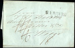 HAMBURG 1846, HAMBURG, L2 Auf Brief Nach Wien, Rückseitiger Ankunftsstempel, Pracht - [Voorlopers