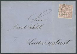 MECKLENBURG SCHWERIN 5b BRIEF, 1867, 4/4 S. Lebhaftbräunlichrot Mit K2 SCHWERIN Auf Brief Nach Ludwigslust, Pracht - Mecklenbourg-Schwerin