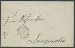 PREUSSEN 1831, Dekorativer Fuhrmannsbrief Von NORDHAUSEN Nach Langensalza, Mit Zollstempel, Pracht - Prephilately