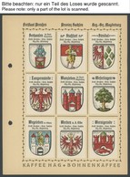 PREUSSEN *, 1925/30, 54 Verschiedene Farbige Stadtwappen-Vignetten Des Regierungsbezirks Magdeburg Von Aken A.d.Elbe Bis - Autres & Non Classés