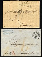 SCHLESWIG-HOLSTEIN 1827/51, 2 Verschiedene Belege Aus Flensburg, Feinst/Pracht - Préphilatélie