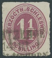 SCHLESWIG-HOLSTEIN 18a O, 1867, 11/4 S. Lebhaftrötlichlila Mit Bahnpoststempel ITZEHOE - ELMSHORN, Pracht - Schleswig-Holstein