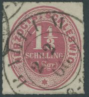 SCHLESWIG-HOLSTEIN 15 O, BALLUM, K2 Auf 11/3 S. Rosa, Gepr. R.F. Engel, Pracht - Schleswig-Holstein