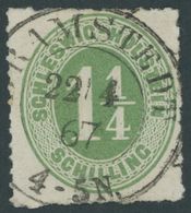 SCHLESWIG-HOLSTEIN 9 O, BRAMSTEDT, K2 Zentrisch Auf 11/4 S. Olivgrün, Pracht - Schleswig-Holstein