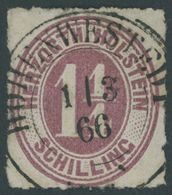 SCHLESWIG-HOLSTEIN 22 O, HOHENWESTEDT, K2 Zentrisch Auf 11/4 S. Bräunlichlila, Pracht - Schleswig-Holstein