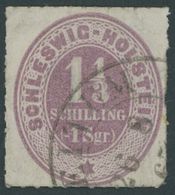 SCHLESWIG-HOLSTEIN 10 O, KEITUM, K2 Auf 1 1/3 S. Violettbraun, Feinst, Gepr. W. Engel - Schleswig-Holstein