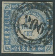 SCHLESWIG-HOLSTEIN 5I O, 206 (ELMSHORN-ITZEHOE ELS.B.P.Sp.B.) Auf 11/4 S. Grauultramarin, Feinst - Schleswig-Holstein