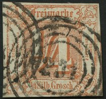 THURN Und TAXIS 13 O, 1861, 1/4 Gr. Rötlichorange, Nummernstempel 231, Voll-überrandig, Pracht - Sonstige & Ohne Zuordnung