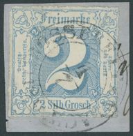 THURN Und TAXIS 39 BrfStk, 1865, 2 Sgr. Hellblau, K2 GROSSBREITENBACH, Leichte Bugspur Sonst Prachtbriefstück - Autres & Non Classés