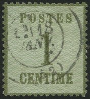 NDP 1Ia O, 1870, 1 C. Olivgrün, Type I, Pracht, Mi. 120.- - Altri & Non Classificati