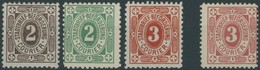 KIEL A 1-4 *, COURIER: 1895, 2 - 3 Pf. Große Eckkreuze, Falzreste, 4 Prachtwerte - Correos Privados & Locales