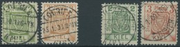 KIEL A 9-12 O, COURIER: 1898/9, 2 Und 3 Pf. Stadtwappen, 4 Prachtwerte - Postes Privées & Locales