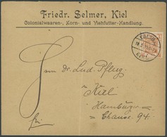 KIEL A 10 BRIEF, COURIER: 1898, 3 Pf. Stadtwappen, Eng Schraffierter Grund, Auf Brief Der Viehfutterhandlung Selmer, Fei - Postes Privées & Locales